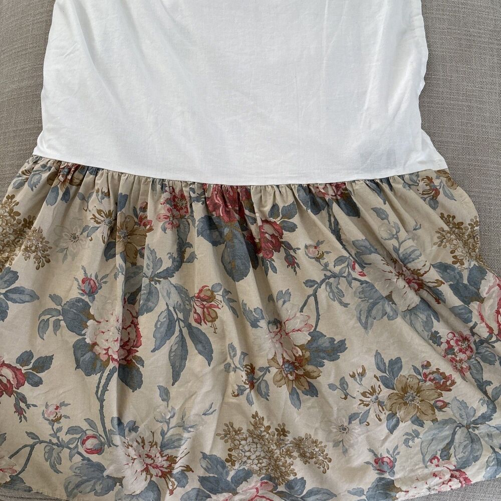 Ralph Lauren Vintage Lake House Large Florals Queen Cotton Bedskirt Country
